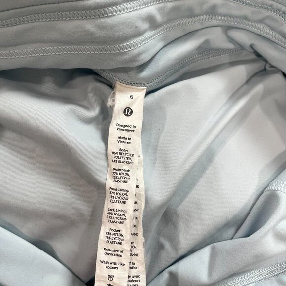 Lululemon light blue tennis / golf skirt with built in shorts, elastic waist  Si - Picture 4 of 5